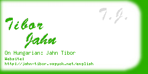tibor jahn business card